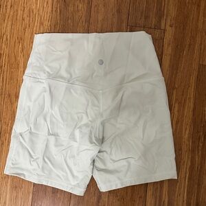 lululemon athletica Women's High Waist Cream biker Shorts